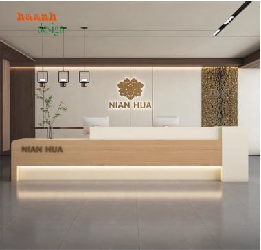 Quầy Tiếp Tân Văn Phòng Gỗ Công Nghiệp – Tối Ưu Không Gian-QLT 012
