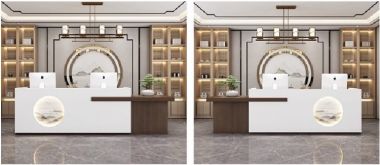 Tạo ấn tượng hoàn hảo với Quầy tiếp tân văn phòng-QLT 009