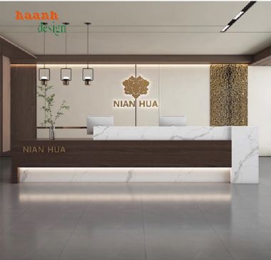 Quầy Tiếp Tân Văn Phòng Gỗ Công Nghiệp – Tối Ưu Không Gian-QLT 012