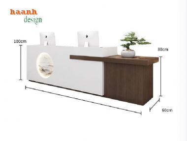 Tạo ấn tượng hoàn hảo với Quầy tiếp tân văn phòng-QLT 009