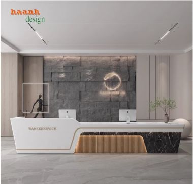 Hiện đại hóa quầy lễ tân văn phòng công ty-QLT 011