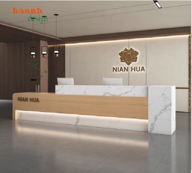 Quầy Tiếp Tân Văn Phòng Gỗ Công Nghiệp – Tối Ưu Không Gian-QLT 012