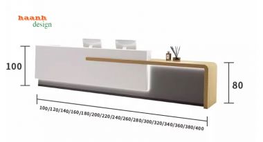 Quầy lễ tân đẹp Sự lựa chọn hoàn hảo cho không gian văn phòng -QLT 004