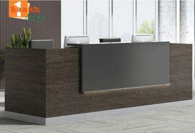 Tối ưu không gian với quầy lễ tân văn phòng hiện đại-QLT 006