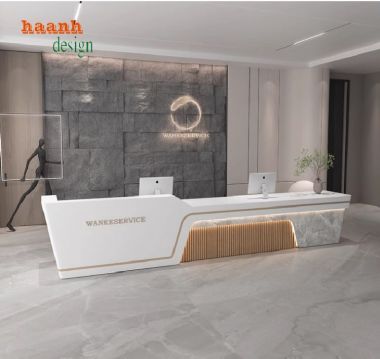 Hiện đại hóa quầy lễ tân văn phòng công ty-QLT 011