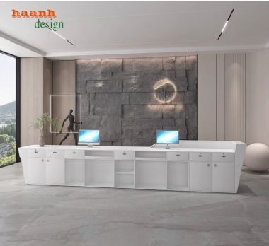 Hiện đại hóa quầy lễ tân văn phòng công ty-QLT 011