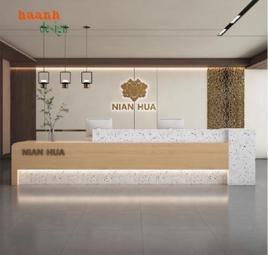 Quầy Tiếp Tân Văn Phòng Gỗ Công Nghiệp – Tối Ưu Không Gian-QLT 012