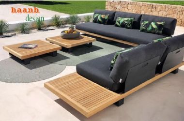 Bộ bàn ghế gỗ ngoài trời Teak – Vẻ đẹp bền bỉ theo năm tháng-SNT 015