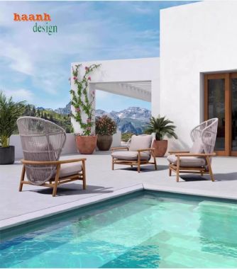 Tuyệt vời bàn ghế gỗ teak ngoài trời cho không gian sống-SNT 013