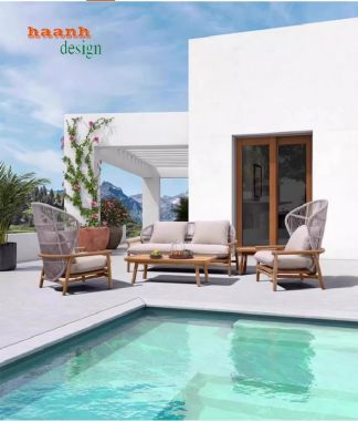 Tuyệt vời bàn ghế gỗ teak ngoài trời cho không gian sống-SNT 013