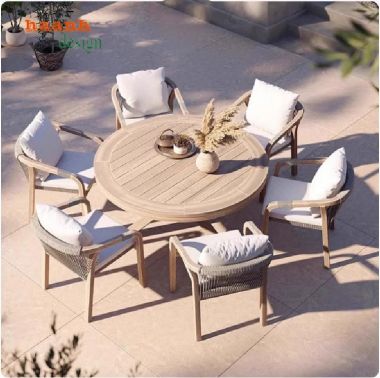 Khám phá bàn ghế gỗ Teak ngoài trời chống mối mọt, chống nước-SNT 014