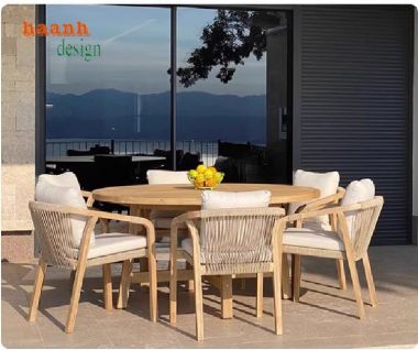 Khám phá bàn ghế gỗ Teak ngoài trời chống mối mọt, chống nước-SNT 014