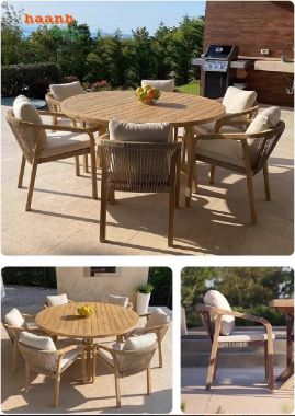 Khám phá bàn ghế gỗ Teak ngoài trời chống mối mọt, chống nước-SNT 014