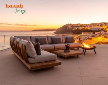 Bàn ghế sofa ngoài trời gỗ Teak – bền đẹp theo năm tháng-SNT 015