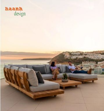 Bàn ghế sofa ngoài trời gỗ Teak – bền đẹp theo năm tháng-SNT 015