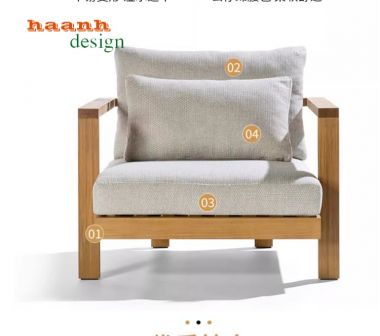 Sofa gỗ sân vườn ngoài trời dành cho không gian SNT 006