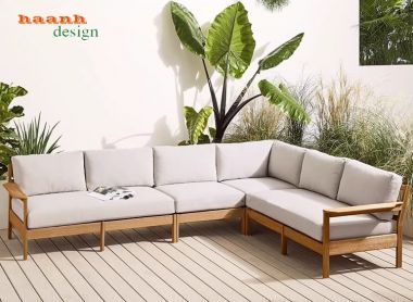 Sofa ngoài trời gỗ Teak tự nhiên cho không gian đẹp. SNT 005