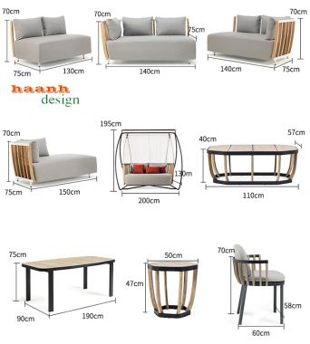 Bàn ghế sofa gỗ Teak Nam Mỹ ngoài trời SNT 004