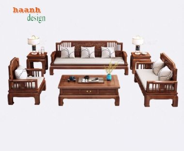 Bàn ghế phòng khách gỗ tự nhiên-Vẻ đẹp trường tồn-BGC 014
