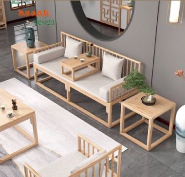Sofa gỗ sồi Nga – Sang trọng, mộc mạc chuẩn phong cách Á Đông-BGC 015