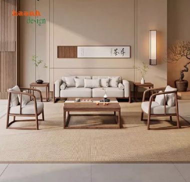 Bàn ghế gỗ óc chó phòng khách – Đẳng cấp cho không gian sống-SFH 017