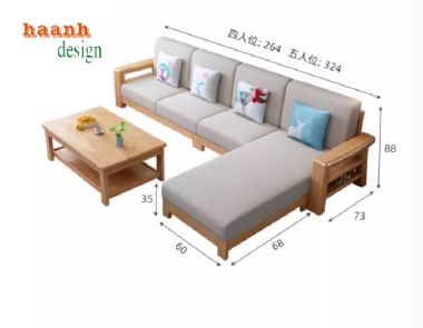 Bàn Ghế Sofa Gỗ Sồi Phòng Khách– Phong Cách Mộc Cho Nhà Việt-SFH 014