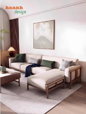 Bàn Ghế Sofa Gỗ Sồi Phòng Khách– Phong Cách Mộc Cho Nhà Việt-SFH 014
