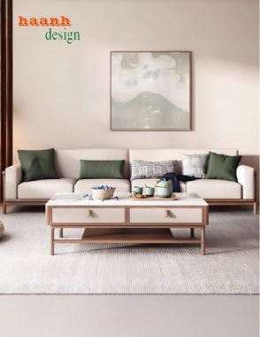Bàn Ghế Sofa Gỗ Sồi Phòng Khách– Phong Cách Mộc Cho Nhà Việt-SFH 014