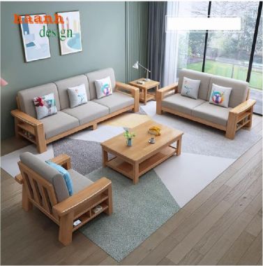 Bàn Ghế Sofa Gỗ Sồi Phòng Khách– Phong Cách Mộc Cho Nhà Việt-SFH 014