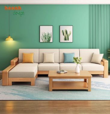 Sofa gỗ sồi Nga chữ L – Lựa chọn cho không gian hiện đại-SFH 016