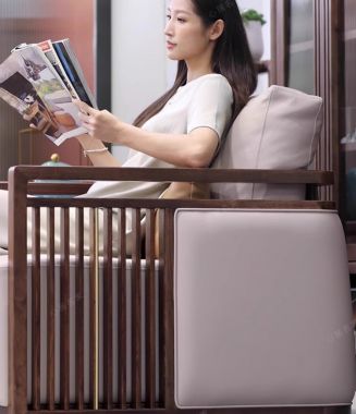 Sofa gỗ phòng khách gia đình: Nâng tầm không gian sống-SFH 013