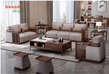 Sofa gỗ phòng khách gia đình: Nâng tầm không gian sống-SFH 013