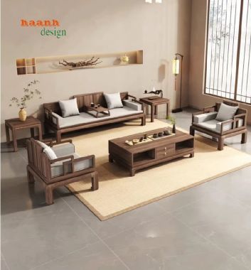 Cảm nhận sự ấm áp từ bàn ghế sofa gỗ hiện đại-SFH 010