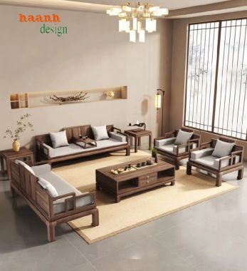 Cảm nhận sự ấm áp từ bàn ghế sofa gỗ hiện đại-SFH 010