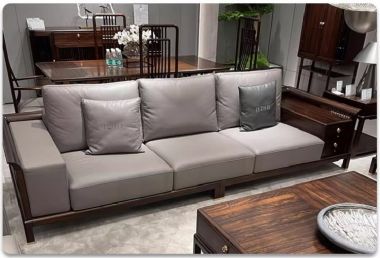 Chọn sofa gỗ óc chó cho phòng khách hiện đại-FSH 012