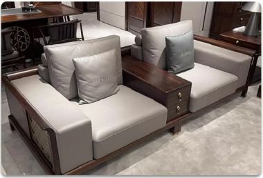 Chọn sofa gỗ óc chó cho phòng khách hiện đại-FSH 012
