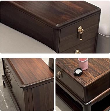 Chọn sofa gỗ óc chó cho phòng khách hiện đại-FSH 012