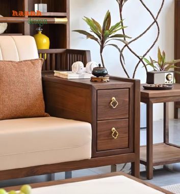 Sofa gỗ phòng khách: Sự kết hợp giữa vẻ đẹp và tiện nghi-FSH 011