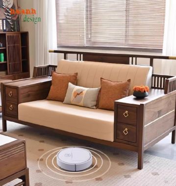 Sofa gỗ phòng khách: Sự kết hợp giữa vẻ đẹp và tiện nghi-FSH 011
