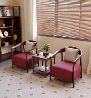 Sofa gỗ phòng khách: Sự kết hợp giữa vẻ đẹp và tiện nghi-FSH 011