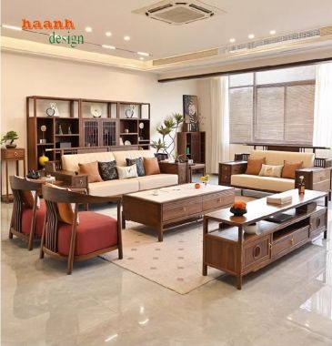 Sofa gỗ phòng khách: Sự kết hợp giữa vẻ đẹp và tiện nghi-FSH 011