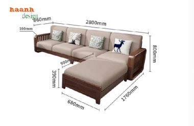 Sofa phòng khách gỗ sồi – Chất lượng từ gỗ nhập khẩu Mỹ & Nga-SFH 015