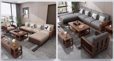 Sofa phòng khách gỗ sồi – Chất lượng từ gỗ nhập khẩu Mỹ & Nga-SFH 015