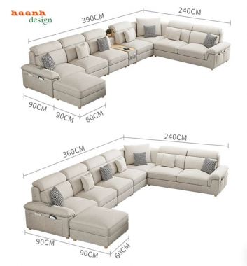 Sofa nỉ hiện đại thiết kế góc linh hoạt - SFN 018