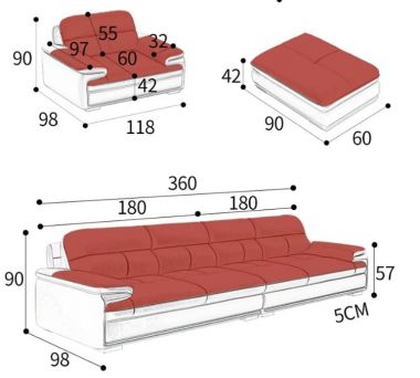 Mẫu Sofa Gia Đình Đẹp Thiết Kế Hiện Đại Xu Hướng Mới-SFN 016