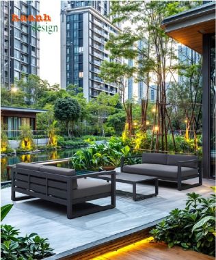 Bàn Ghế Sofa Sắt Ngoài Trời – Sự Lựa Chọn Cho Không Gian-SST 008