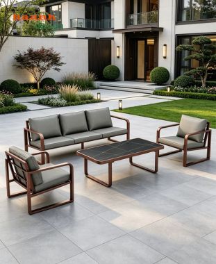 Bộ sofa sắt ngoài trời hiện đại - SST 010