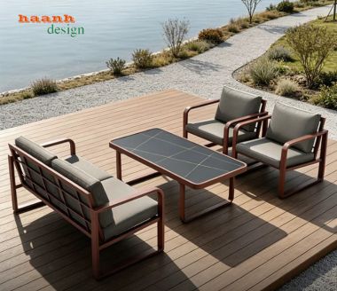 Bộ sofa sắt ngoài trời hiện đại - SST 010