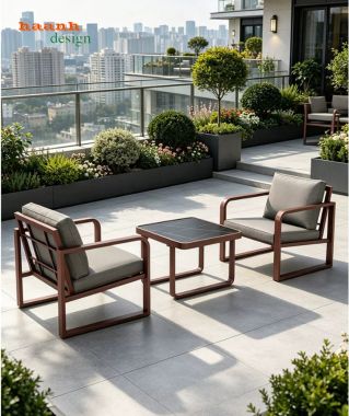Bộ sofa sắt ngoài trời hiện đại - SST 010