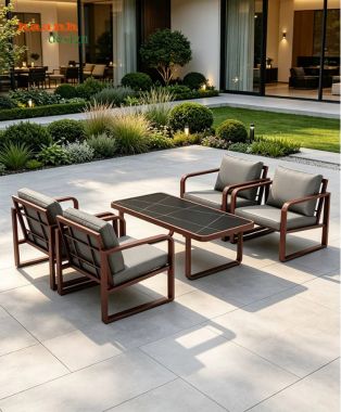 Bộ sofa sắt ngoài trời hiện đại - SST 010